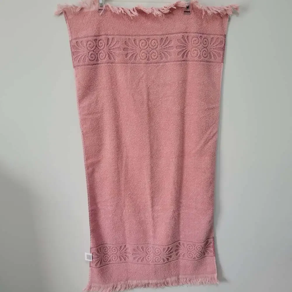Cannon Santa Cruz Towel Set Of 3 Vintage Pink 1 Bath Towel 2 Hand Towels Fringe